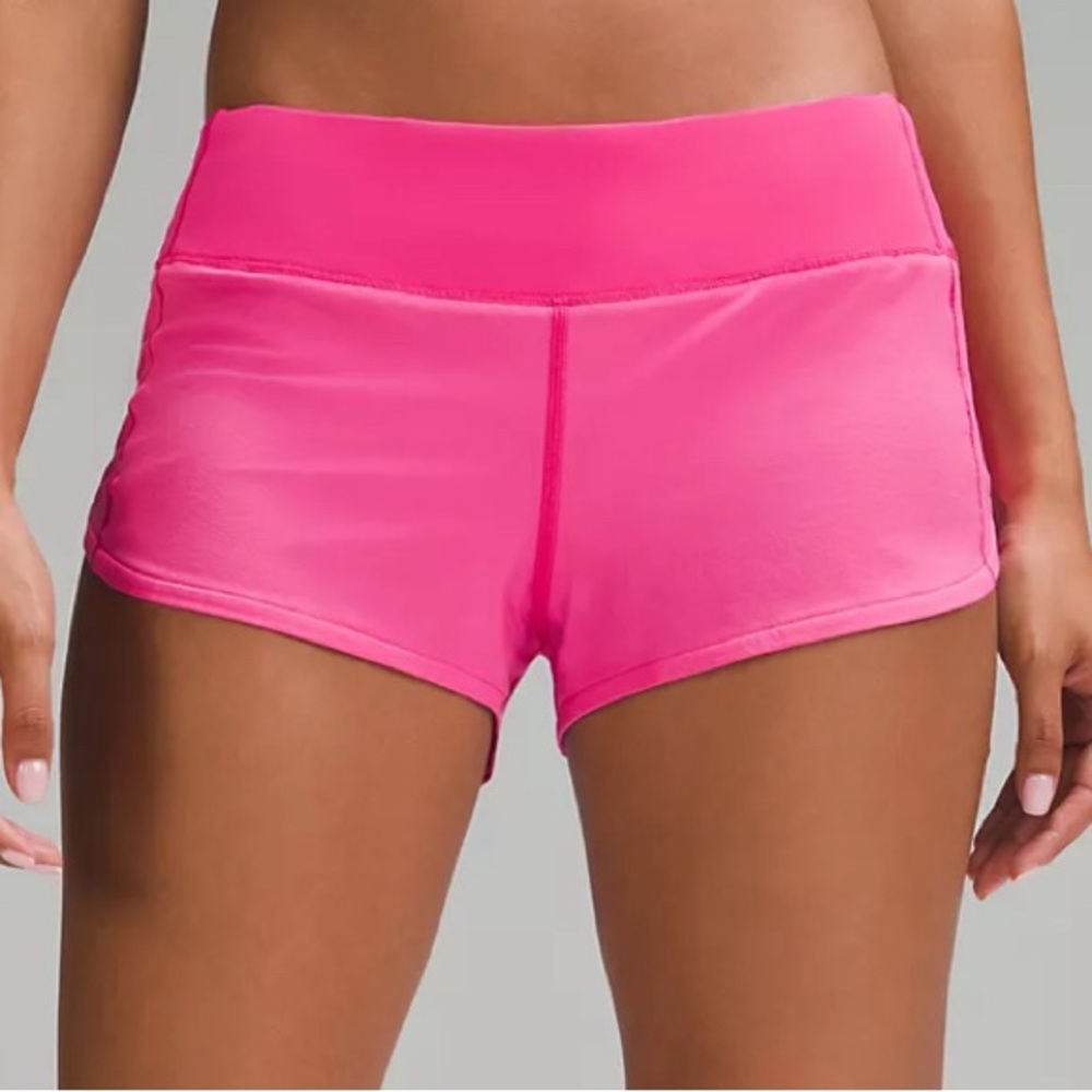 pink lululemon speed up shorts